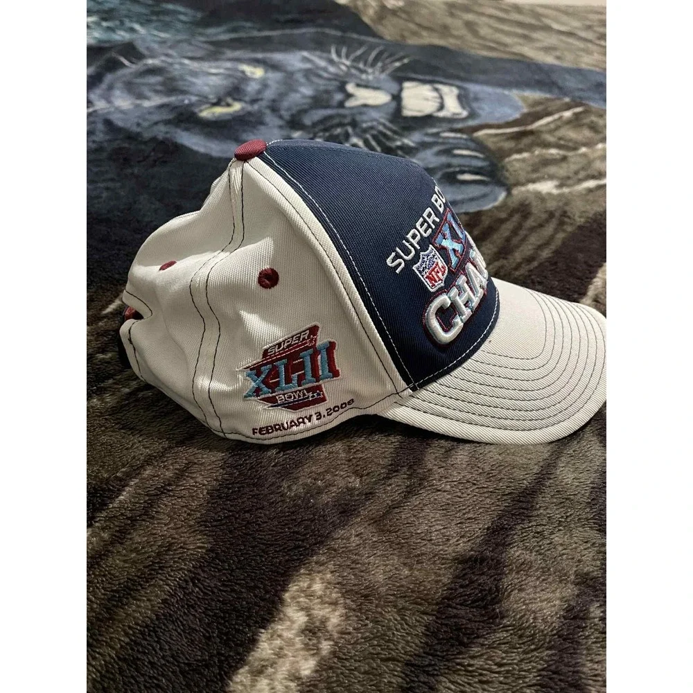 New York Giants Hat Cap Strap Back One Size NFL‎ Super Bowl XLII Champs Reebok
